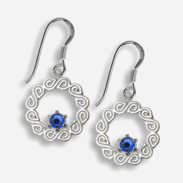 Infinity Earrings with Blue Crystal by Sylvsmidja – 200th Anniversary